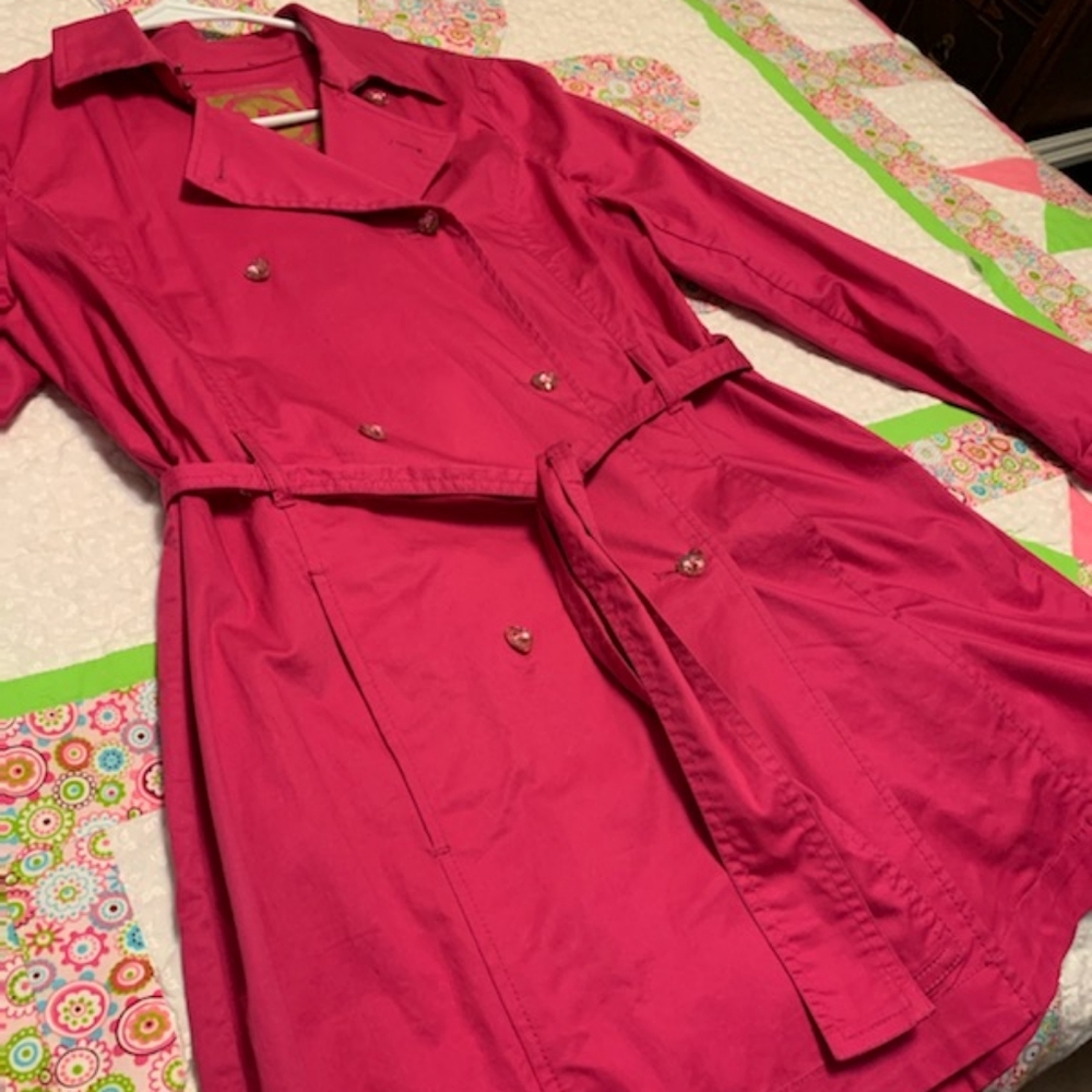 Michael Kors Pink Coat with Heart Shape Buttons Medium